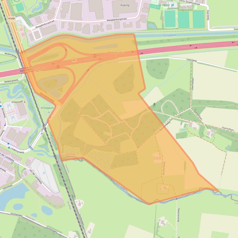 Kaart van postcodegebied 7428MA.
