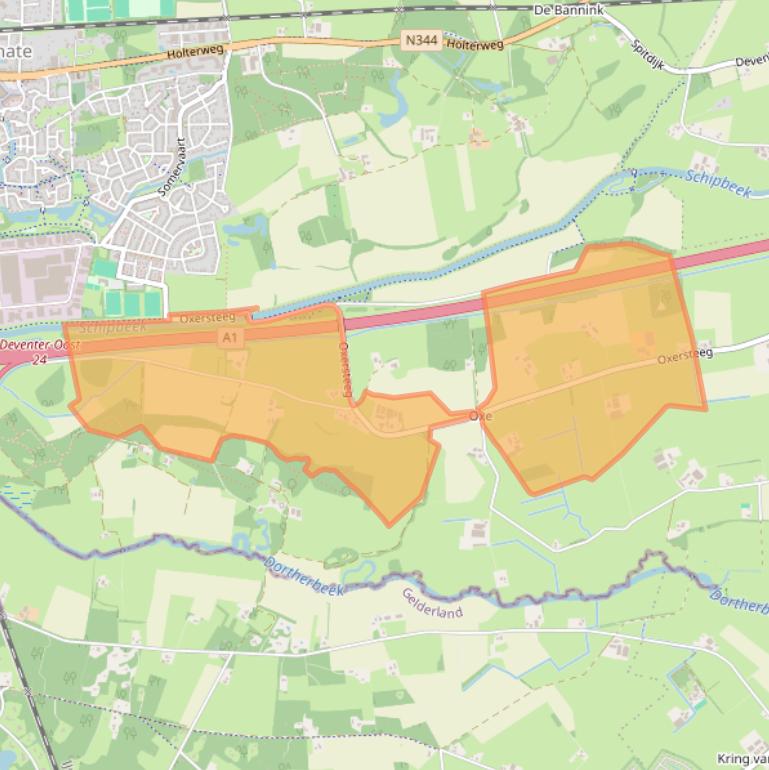 Kaart van postcodegebied 7428MC.