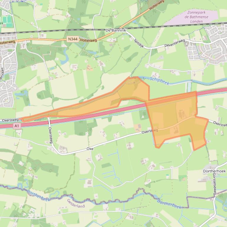 Kaart van postcodegebied 7428MK.