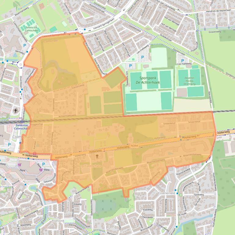 Kaartafbeelding, ingezoomd op postcodegebied 7429.