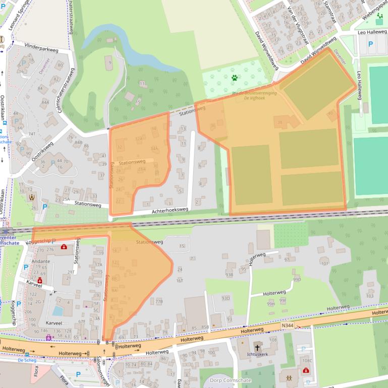 Kaart van postcodegebied 7429AD.