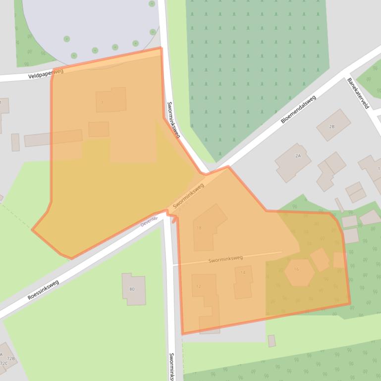 Kaart van postcodegebied 7429AK.