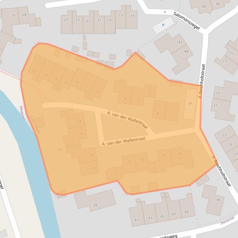 Kaart van postcodegebied 7429AP.