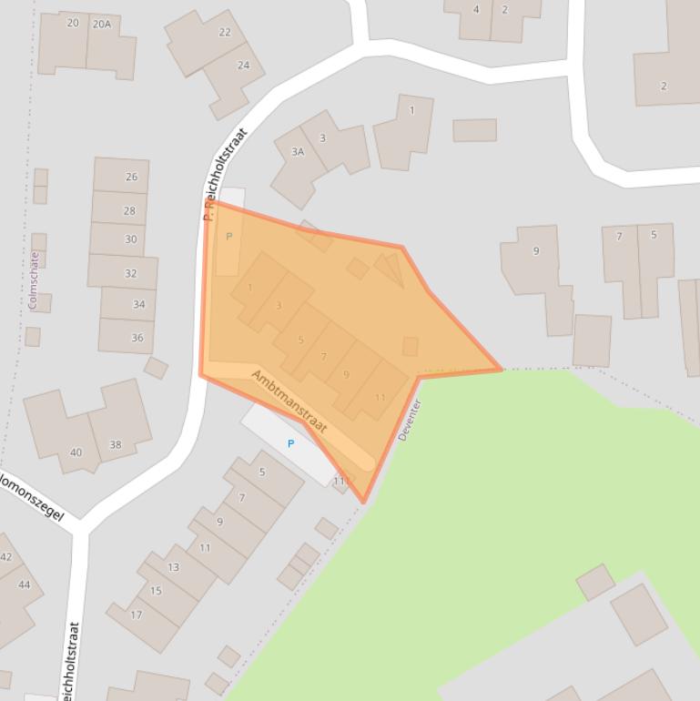 Kaart van postcodegebied 7429AR.