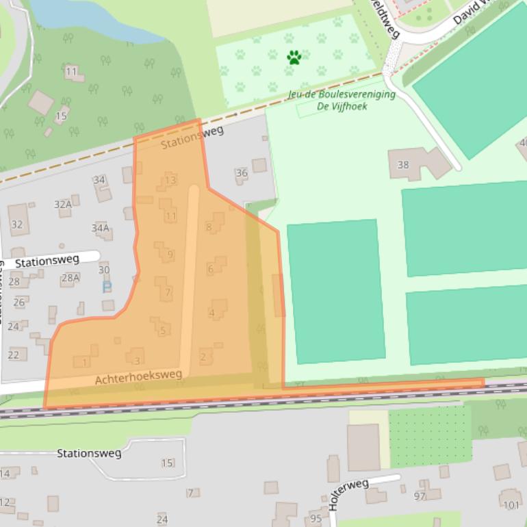 Kaart van postcodegebied 7429AW.