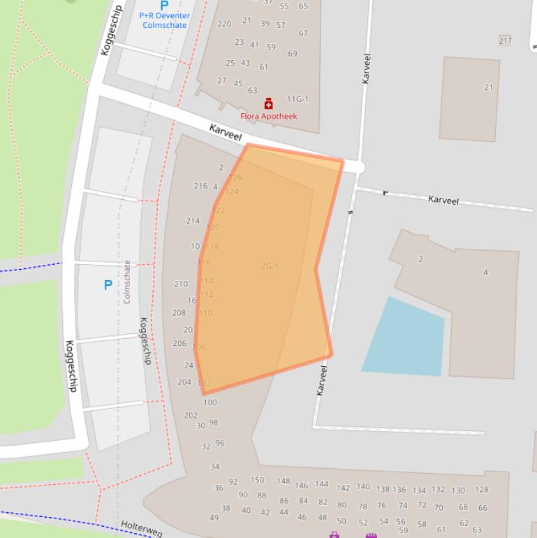 Kaart van postcodegebied 7429BD.