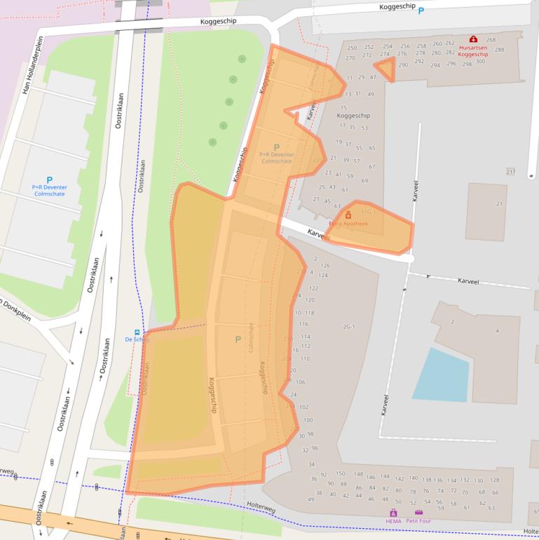 Kaart van postcodegebied 7429BG.