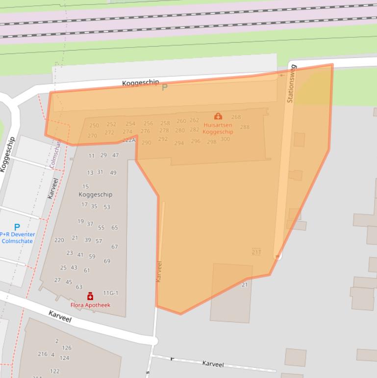 Kaart van postcodegebied 7429BH.