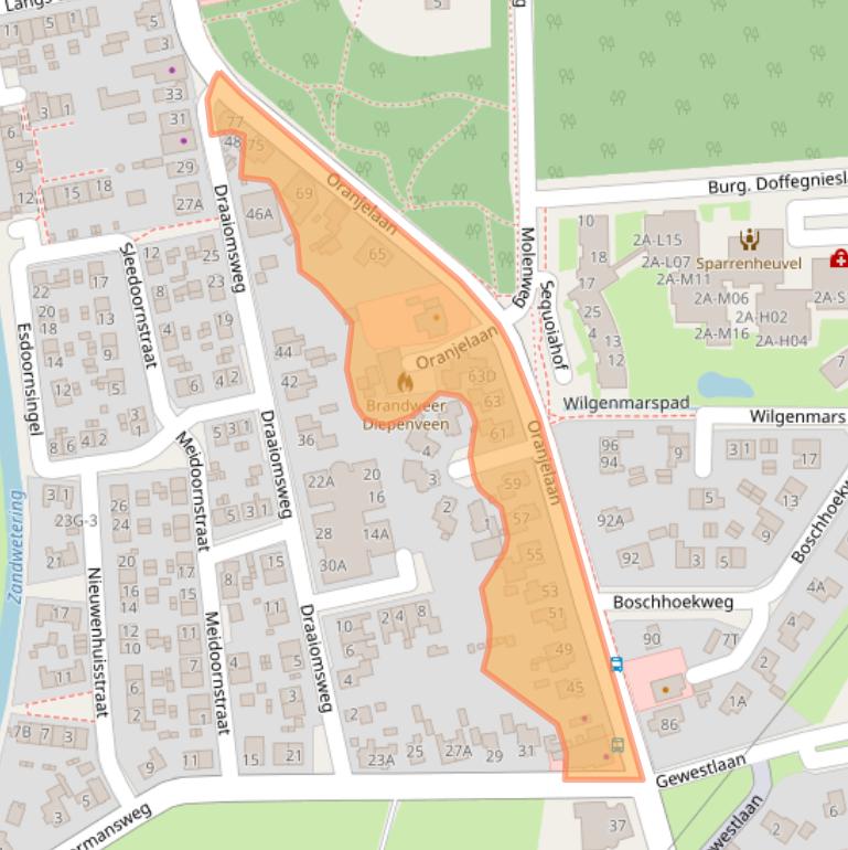 Kaart van postcodegebied 7431AB.