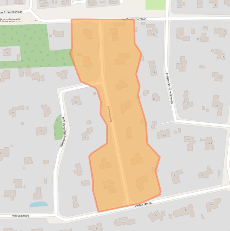 Kaart van postcodegebied 7431BD.