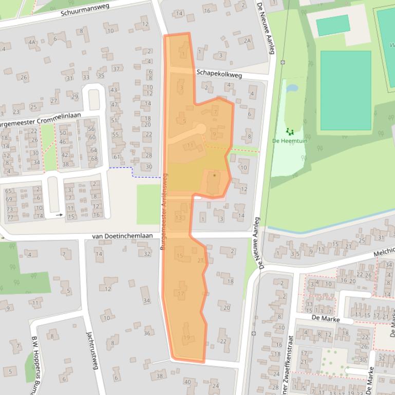 Kaart van postcodegebied 7431BL.