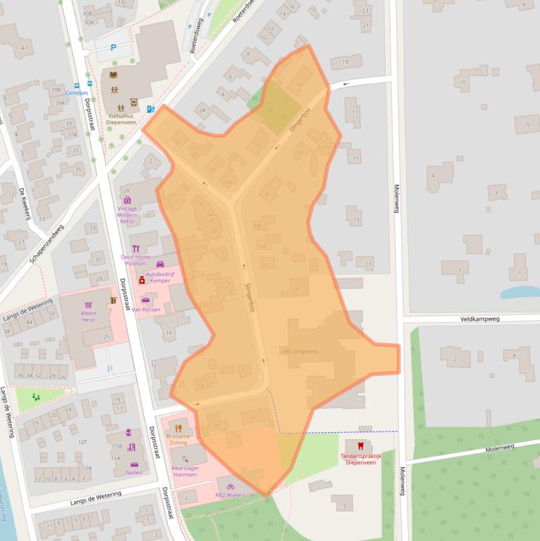 Kaart van postcodegebied 7431BV.