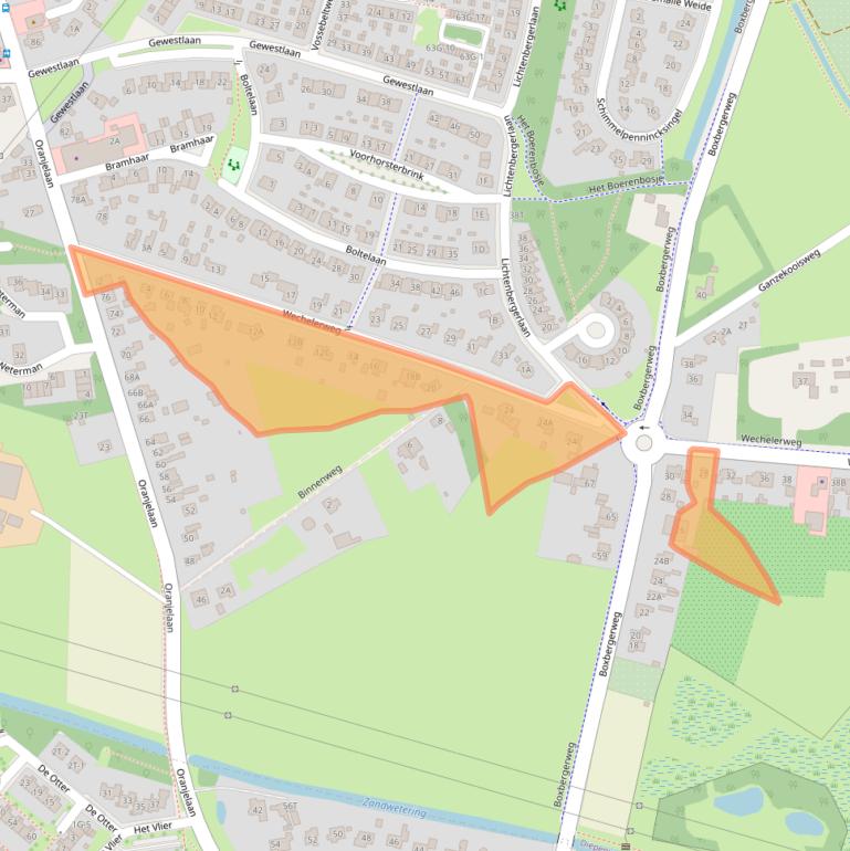 Kaart van postcodegebied 7431PB.