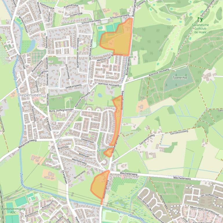 Kaart van postcodegebied 7431PL.