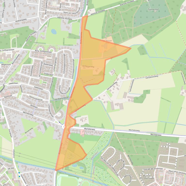 Kaart van postcodegebied 7431PN.
