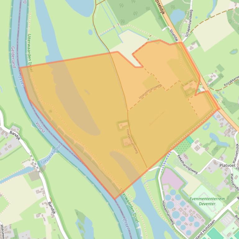 Kaart van postcodegebied 7431RB.