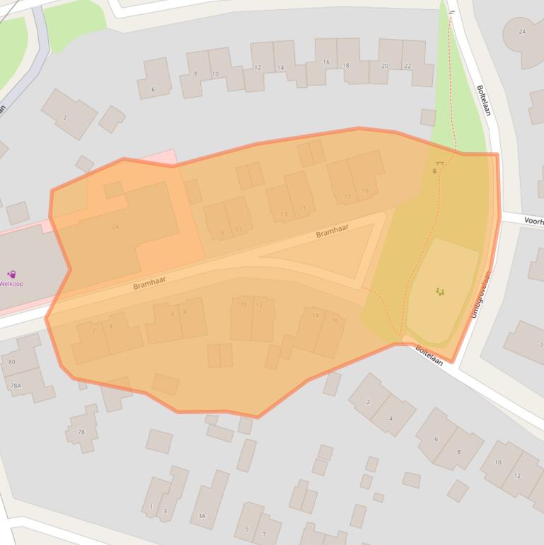 Kaart van postcodegebied 7431ZB.