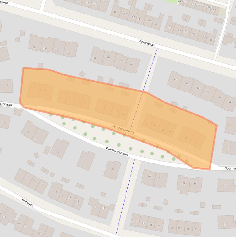 Kaart van postcodegebied 7431ZC.