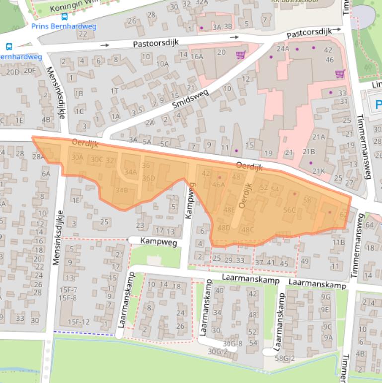 Kaart van postcodegebied 7433AB.