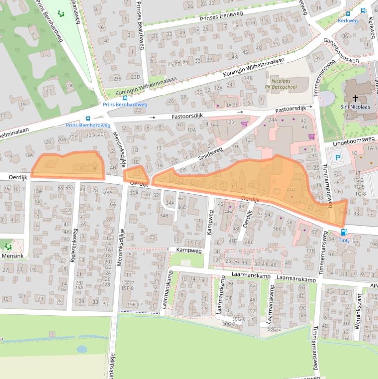 Kaart van postcodegebied 7433AE.