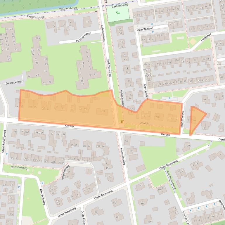 Kaart van postcodegebied 7433AH.