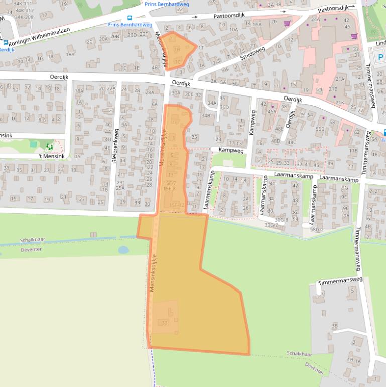 Kaart van postcodegebied 7433AM.