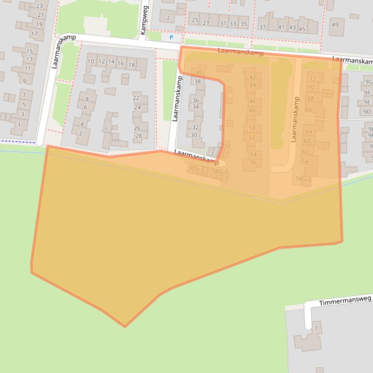 Kaart van postcodegebied 7433AV.