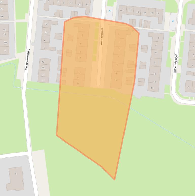 Kaart van postcodegebied 7433AW.