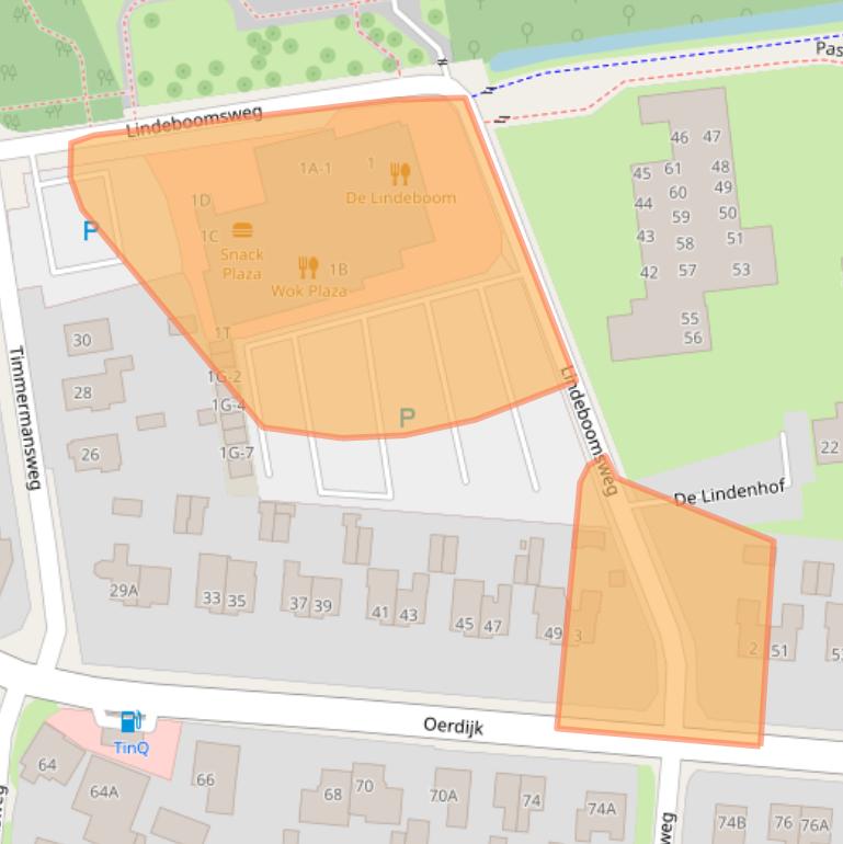 Kaart van postcodegebied 7433BH.