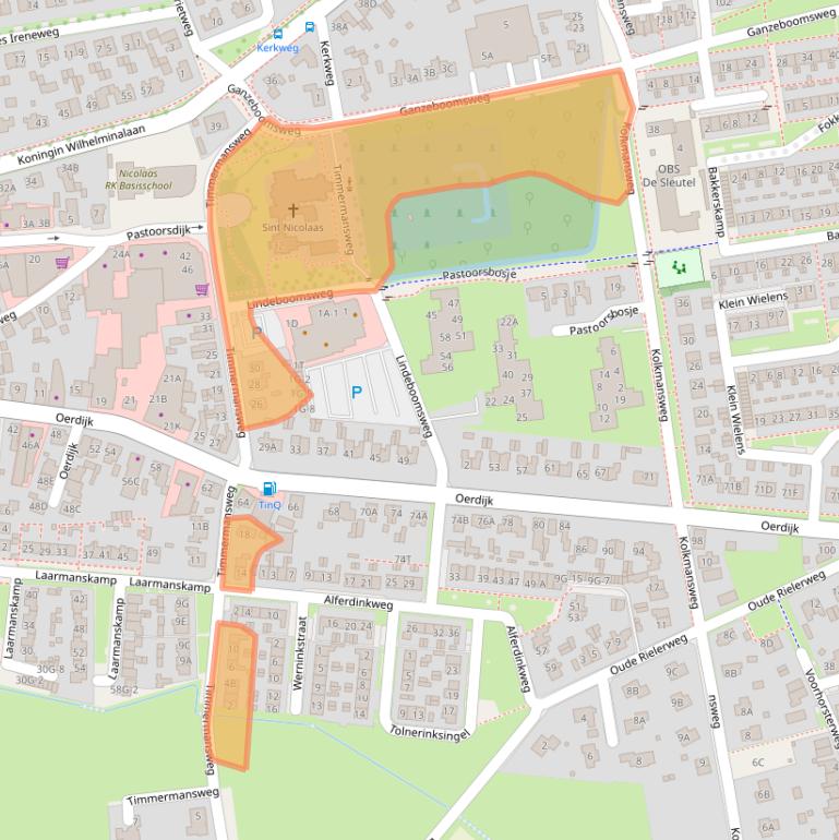 Kaart van postcodegebied 7433BL.