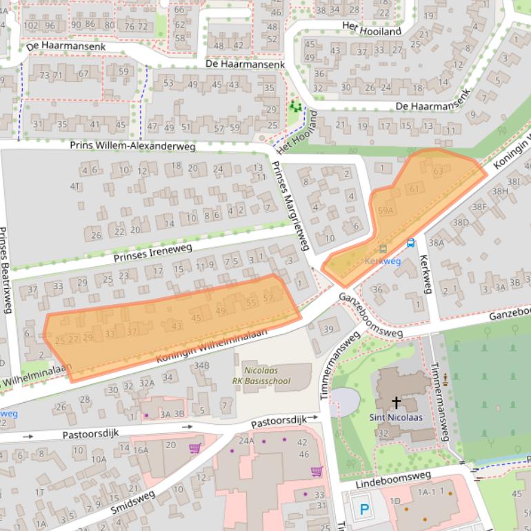 Kaart van postcodegebied 7433CE.