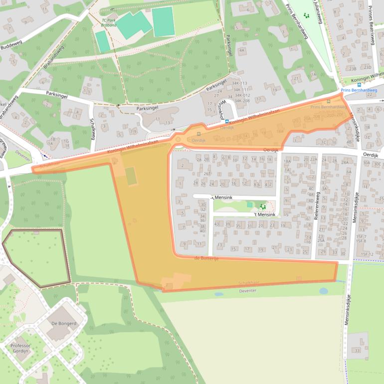 Kaart van postcodegebied 7433CG.