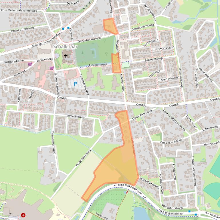 Kaart van postcodegebied 7433CK.