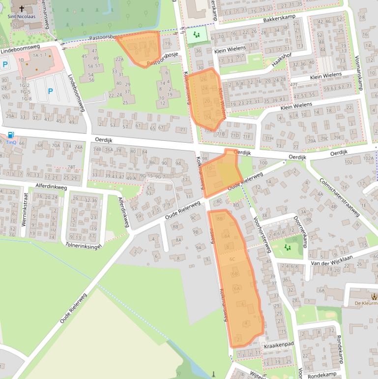 Kaart van postcodegebied 7433CL.
