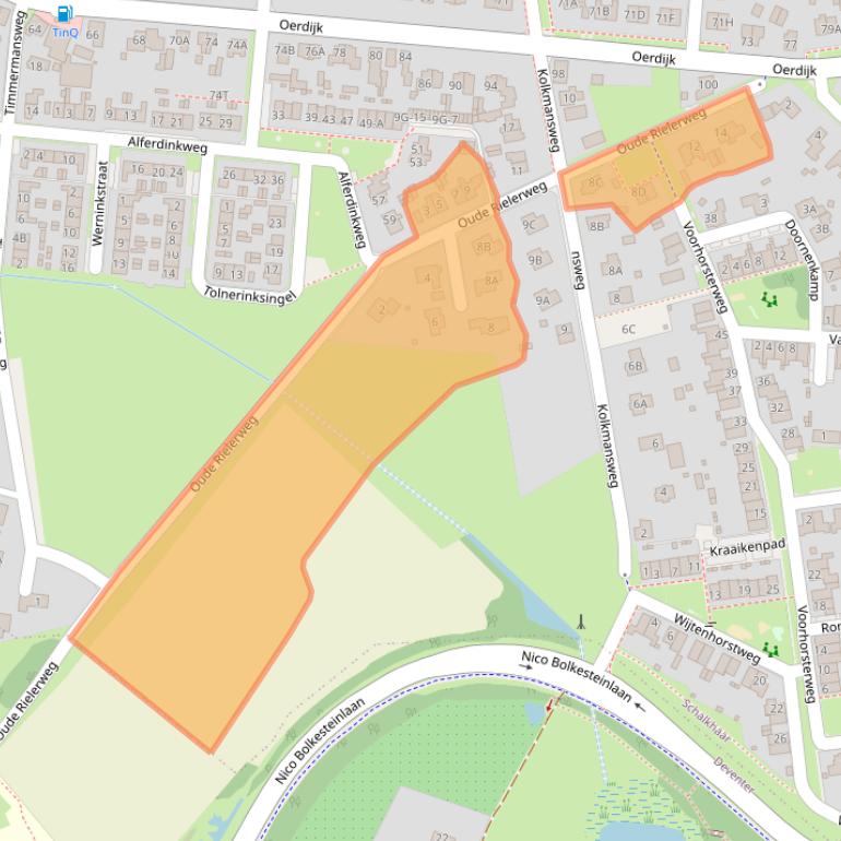 Kaart van postcodegebied 7433CN.