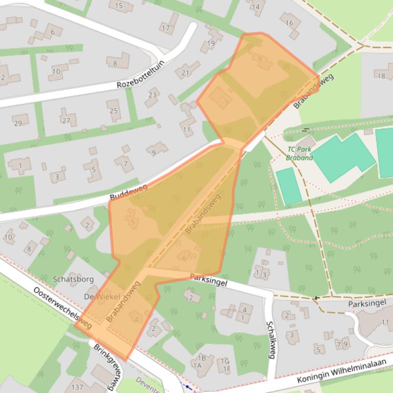 Kaart van postcodegebied 7433CT.