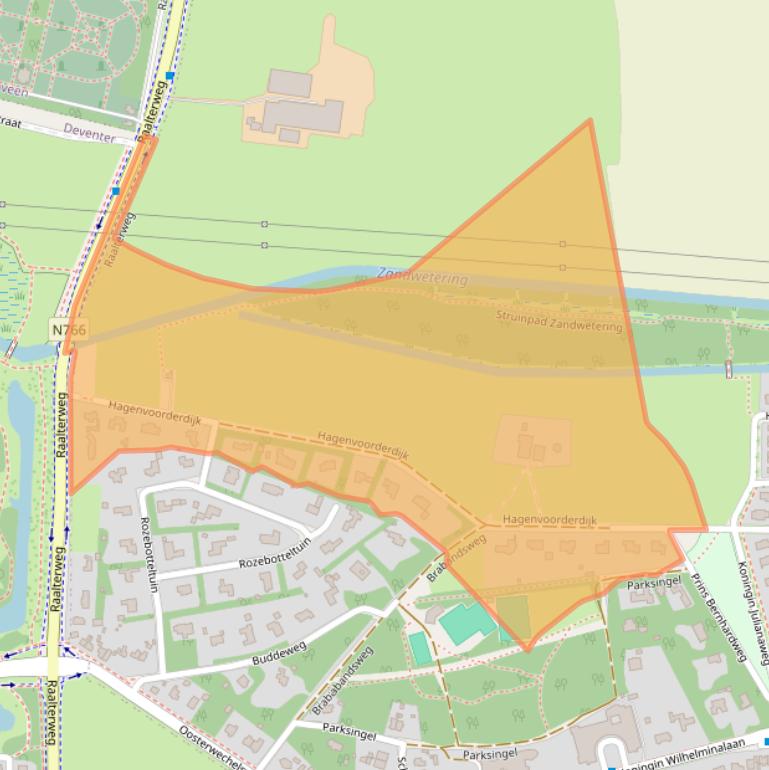 Kaart van postcodegebied 7433CX.