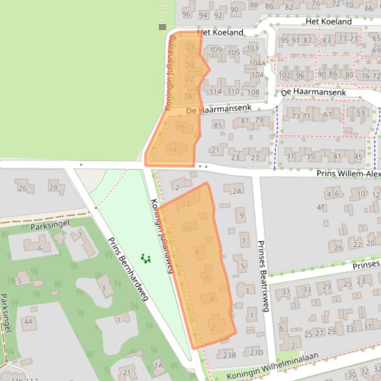 Kaart van postcodegebied 7433DA.