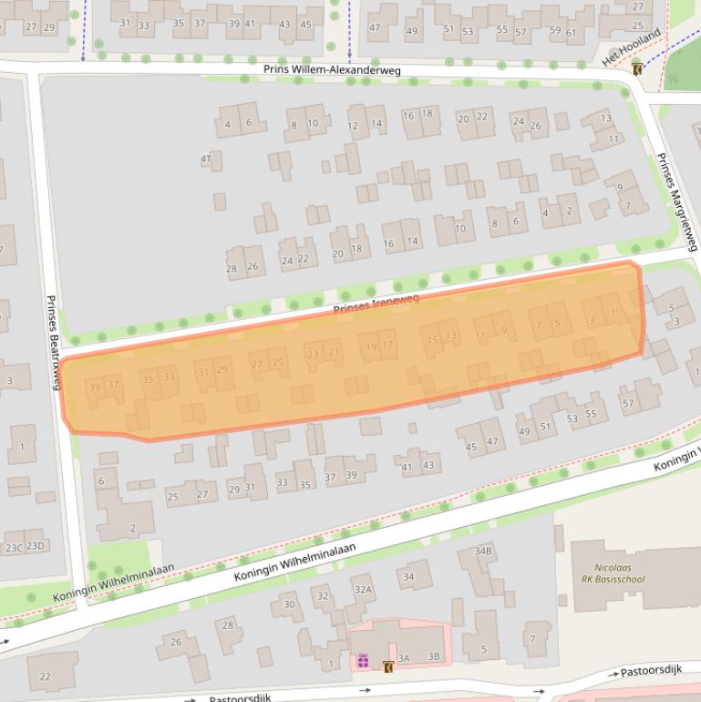 Kaart van postcodegebied 7433DD.