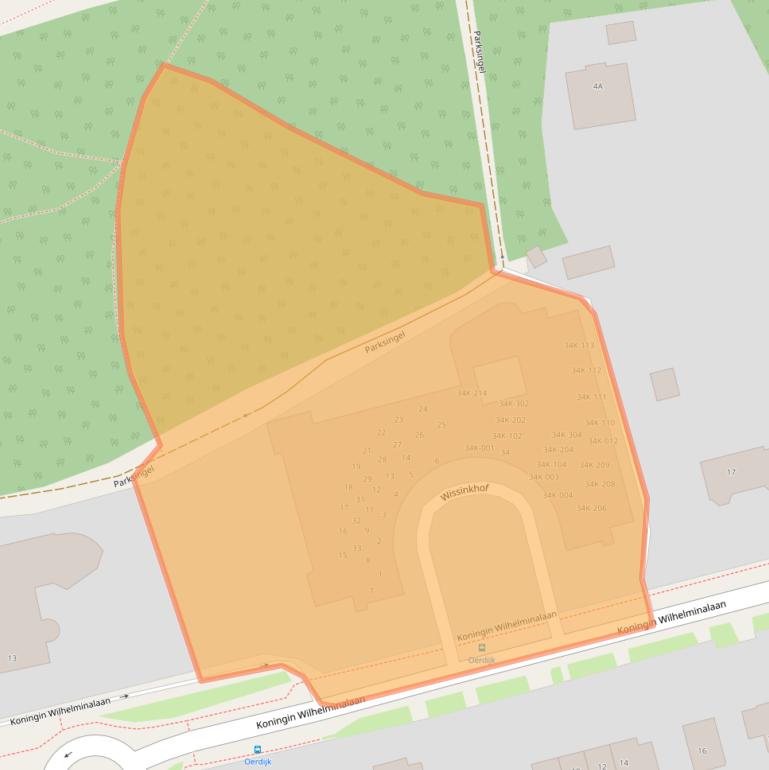 Kaart van postcodegebied 7433DZ.