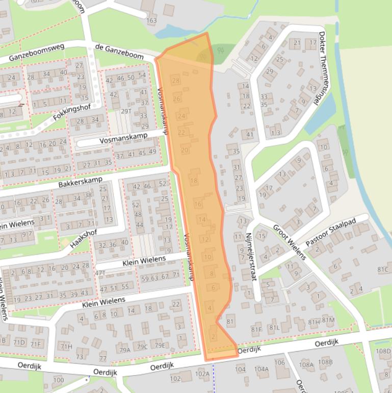 Kaart van postcodegebied 7433EZ.