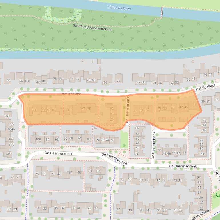 Kaart van postcodegebied 7433HJ.