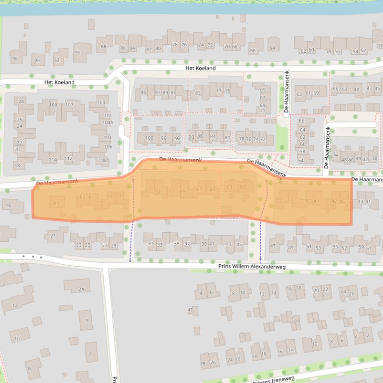 Kaart van postcodegebied 7433HL.