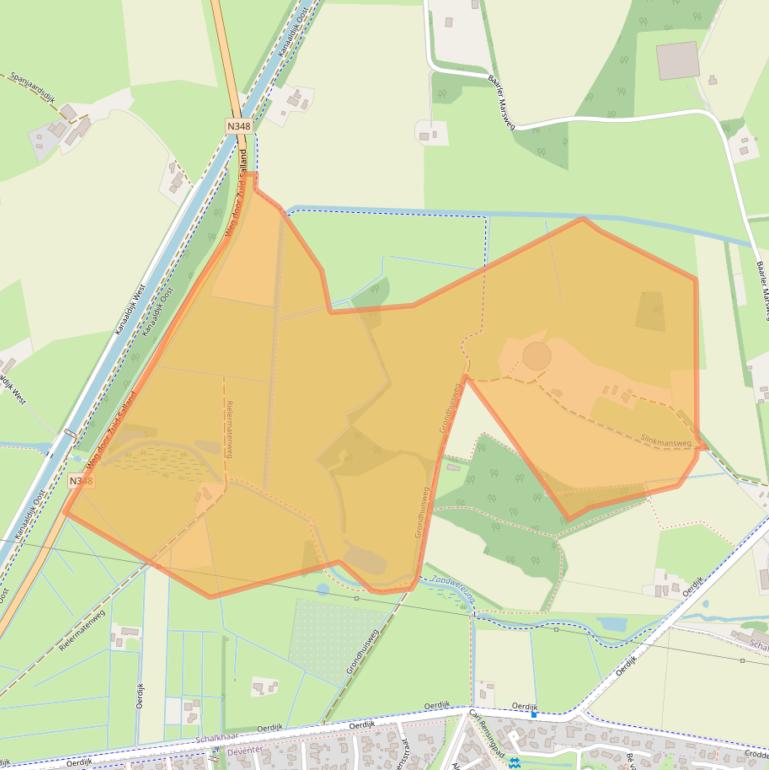 Kaart van postcodegebied 7433PC.