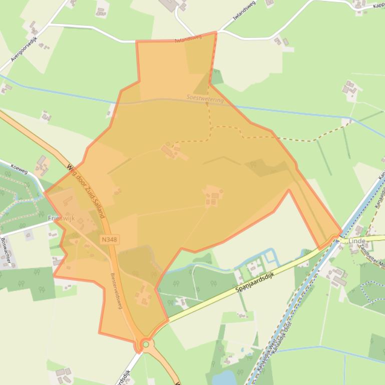 Kaart van postcodegebied 7433RD.