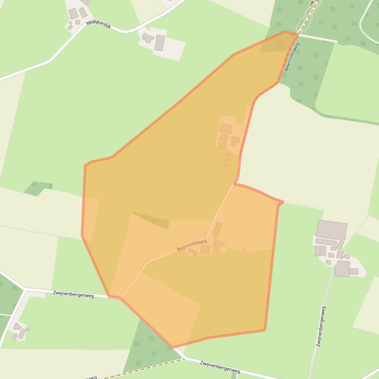 Kaart van postcodegebied 7433RN.