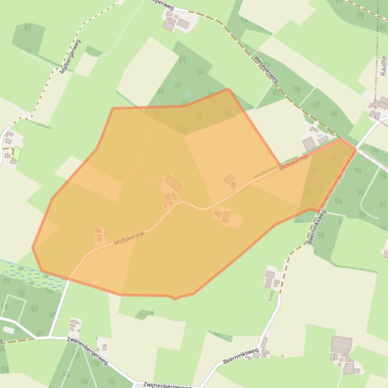 Kaart van postcodegebied 7433RP.