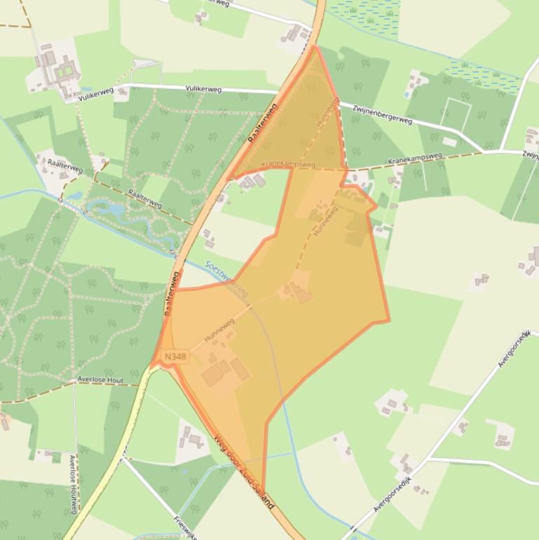Kaart van postcodegebied 7433RS.