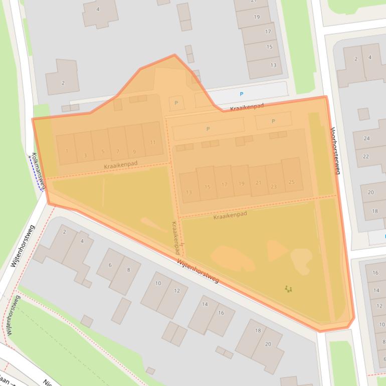Kaart van postcodegebied 7433SB.