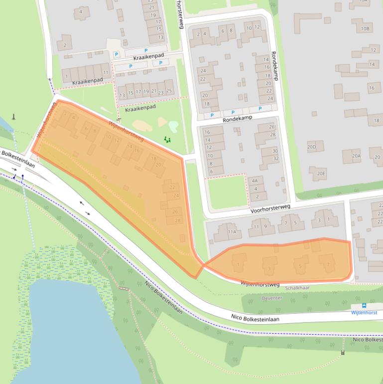 Kaart van postcodegebied 7433SC.
